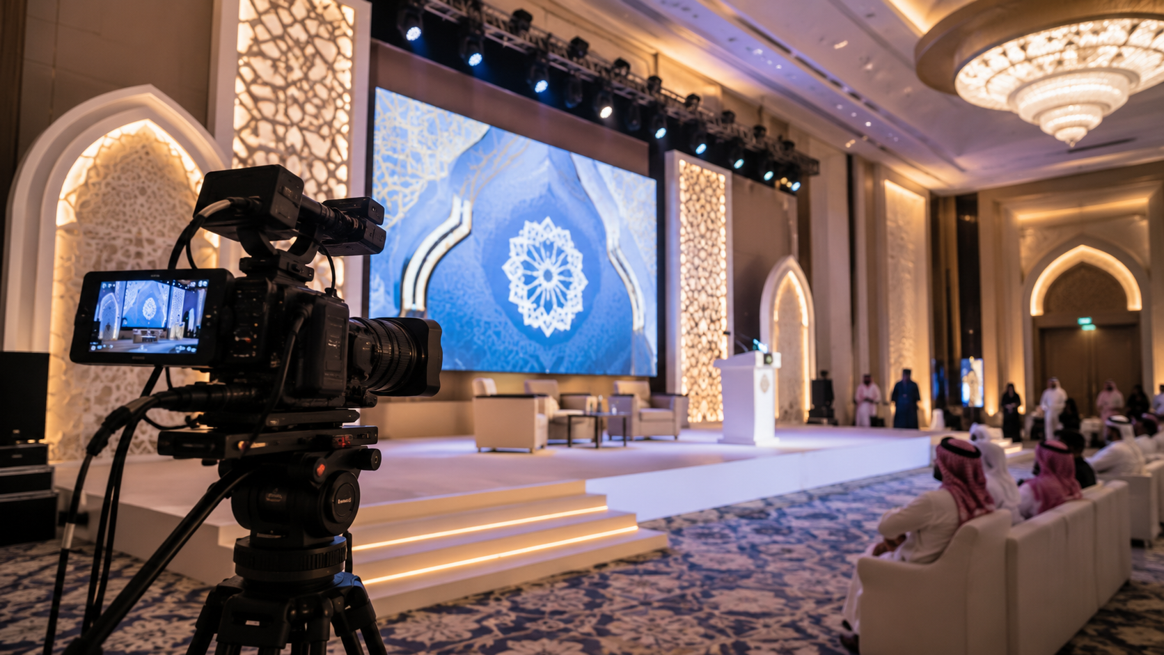 Camera tijdens een islamitisch evenement